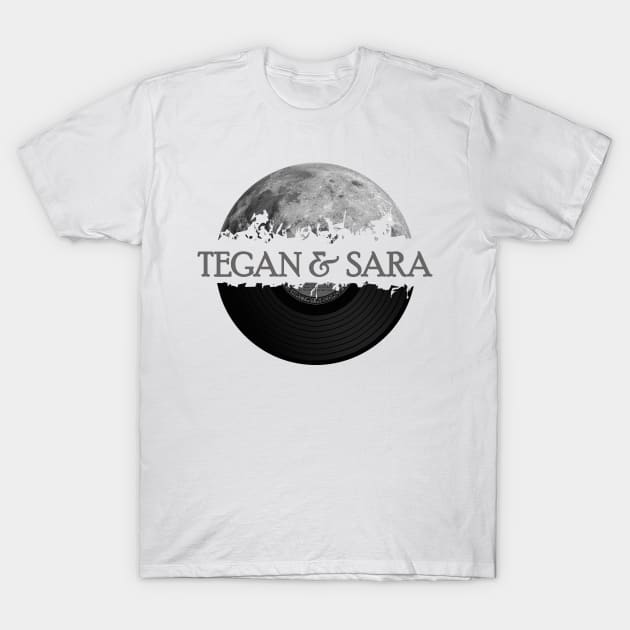 Tegan and Sara moon vinyl T-Shirt by hany moon